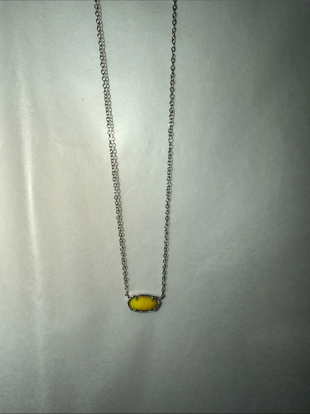 Kendra Scott Bright Yellow Oval Pendant Necklace